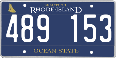 RI license plate 489153