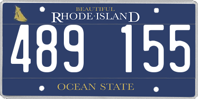RI license plate 489155