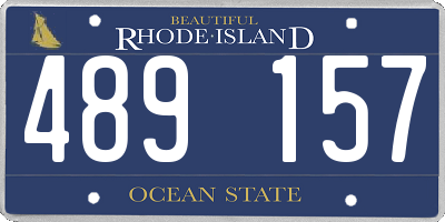 RI license plate 489157