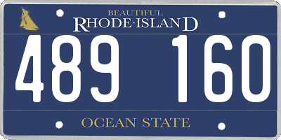 RI license plate 489160