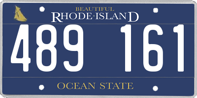 RI license plate 489161