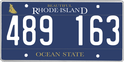 RI license plate 489163