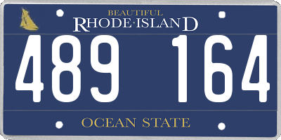 RI license plate 489164