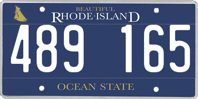 RI license plate 489165