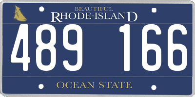 RI license plate 489166
