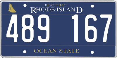 RI license plate 489167