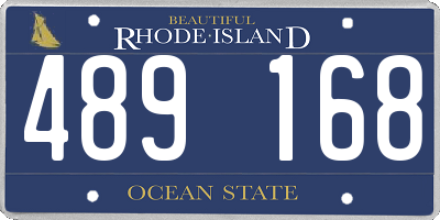 RI license plate 489168