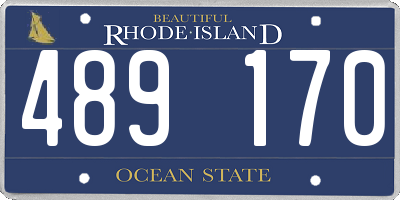 RI license plate 489170