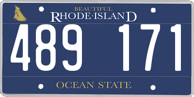 RI license plate 489171