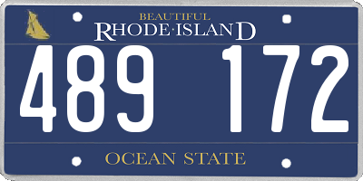 RI license plate 489172