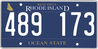 RI license plate 489173