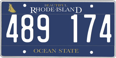 RI license plate 489174