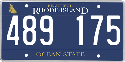 RI license plate 489175