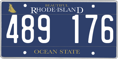 RI license plate 489176