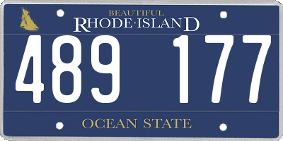 RI license plate 489177