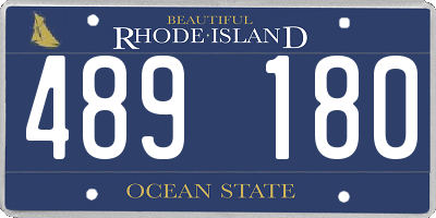RI license plate 489180