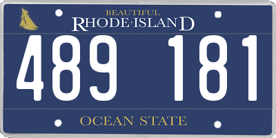 RI license plate 489181