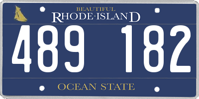 RI license plate 489182