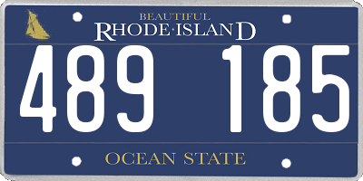 RI license plate 489185