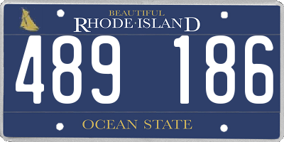 RI license plate 489186