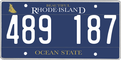 RI license plate 489187
