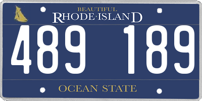RI license plate 489189