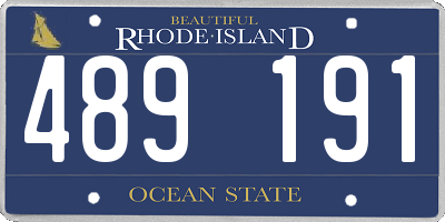 RI license plate 489191