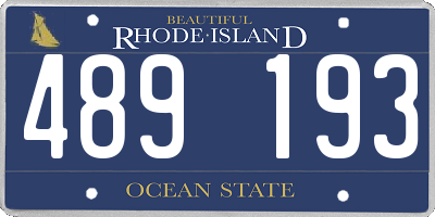 RI license plate 489193