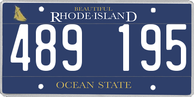 RI license plate 489195