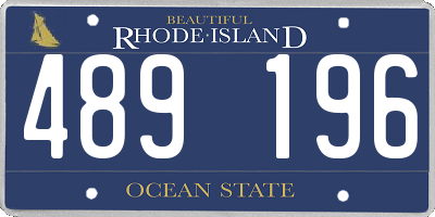 RI license plate 489196