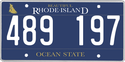 RI license plate 489197