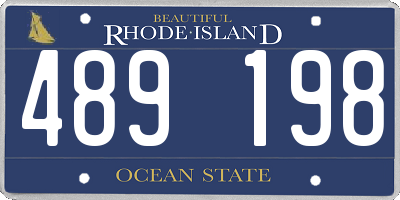 RI license plate 489198
