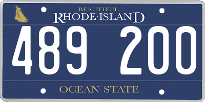 RI license plate 489200