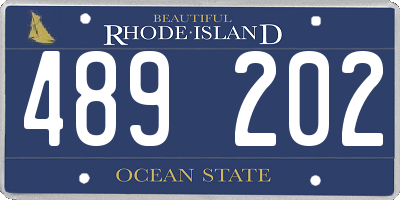 RI license plate 489202