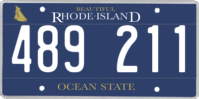 RI license plate 489211
