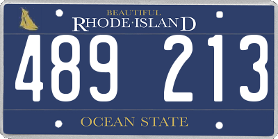 RI license plate 489213