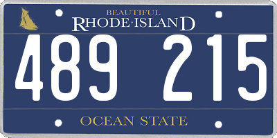 RI license plate 489215