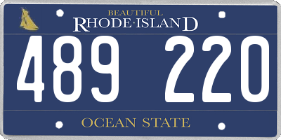 RI license plate 489220