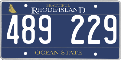 RI license plate 489229