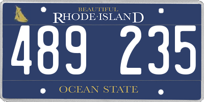RI license plate 489235