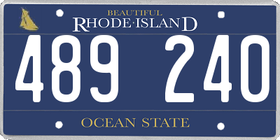 RI license plate 489240