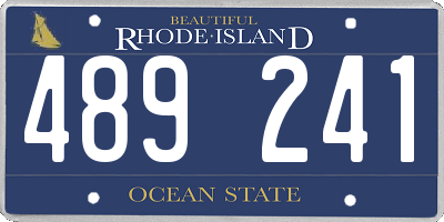 RI license plate 489241