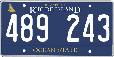 RI license plate 489243