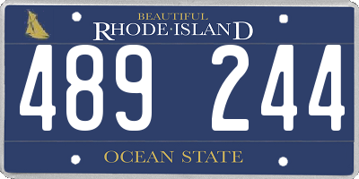 RI license plate 489244