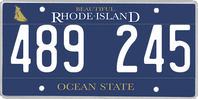 RI license plate 489245
