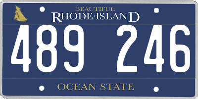 RI license plate 489246