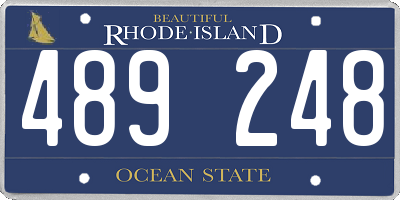 RI license plate 489248