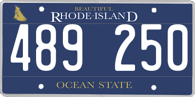 RI license plate 489250
