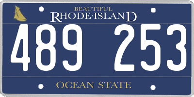 RI license plate 489253