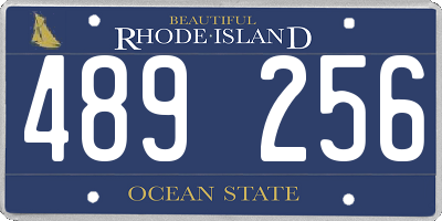 RI license plate 489256